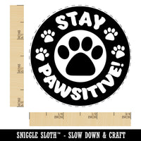 Stay Pawsitive Positive Teacher School Motivation Self-Inking Rubber Stamp for Stamping Crafting Planners