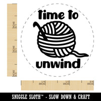 Time to Unwind Crocheting Self-Inking Rubber Stamp for Stamping Crafting Planners