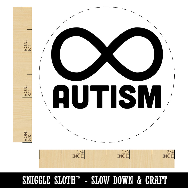 Autism Awareness Infinity Symbol Self-Inking Rubber Stamp for Stamping Crafting Planners