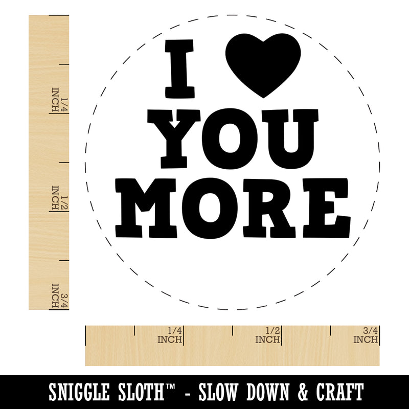 I Love Heart You More Self-Inking Rubber Stamp for Stamping Crafting Planners