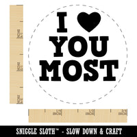 I Love Heart You Most Self-Inking Rubber Stamp for Stamping Crafting Planners