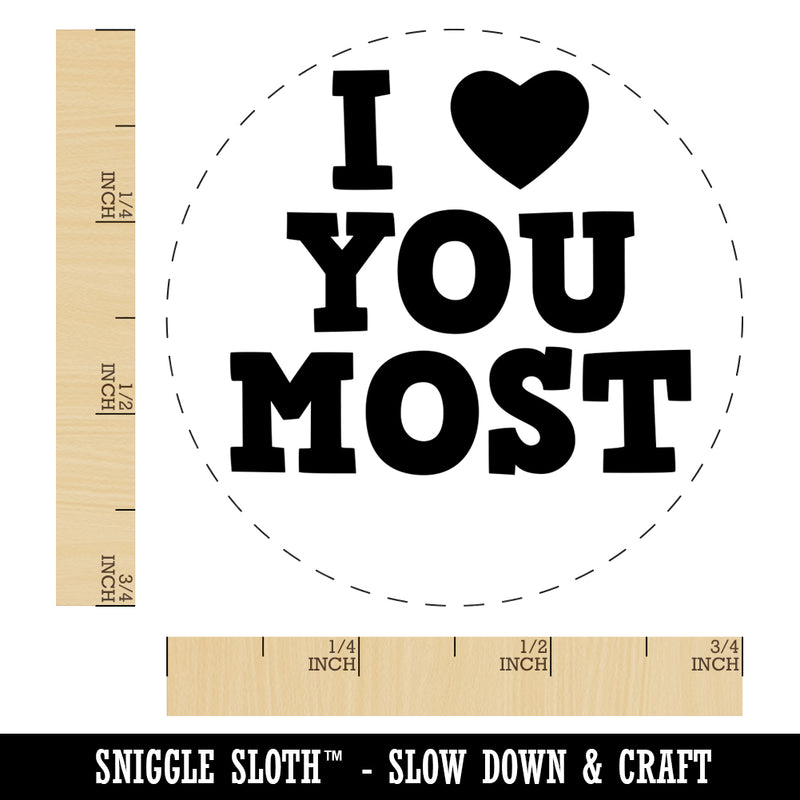 I Love Heart You Most Self-Inking Rubber Stamp for Stamping Crafting Planners