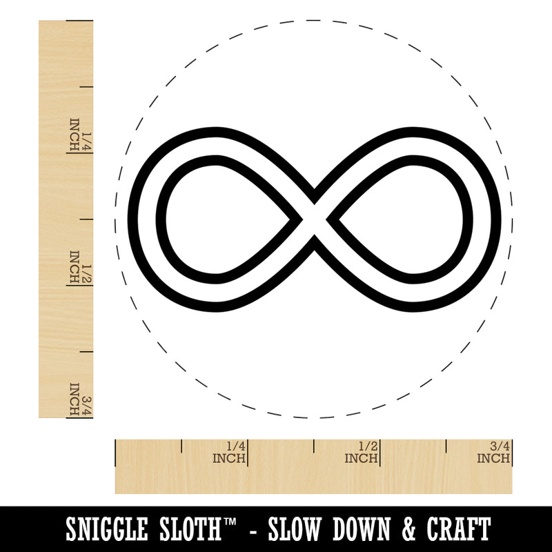 Infinity Symbol Outline Self-Inking Rubber Stamp for Stamping Crafting Planners