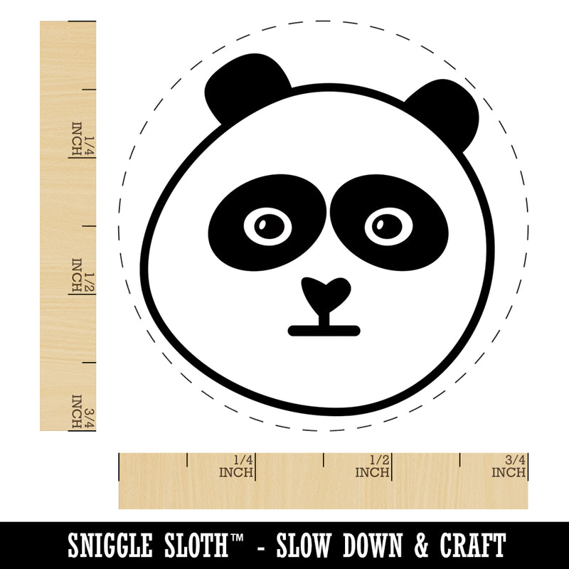 Meh Panda Face Unamused Self-Inking Rubber Stamp for Stamping Crafting Planners