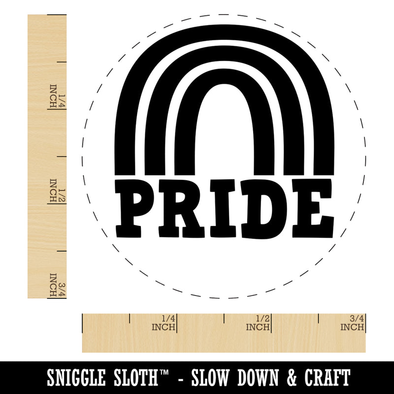 Pride Fun Rainbow LGBTQ Self-Inking Rubber Stamp for Stamping Crafting Planners