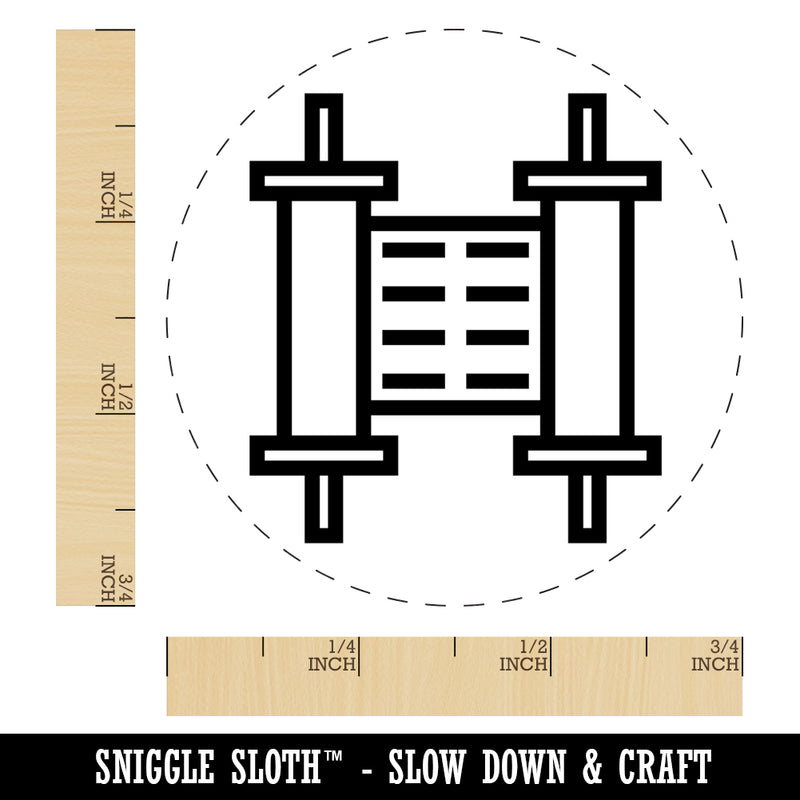 Torah Scroll Jewish Symbol Israel Self-Inking Rubber Stamp for Stamping Crafting Planners