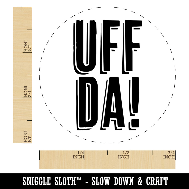 Uff Da Norwegian Ah Oh No Oops Drats Fun Text Self-Inking Rubber Stamp for Stamping Crafting Planners