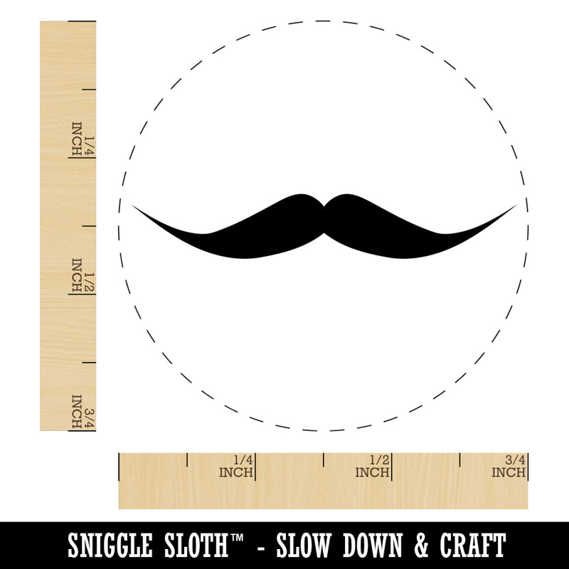 English Mustache Moustache Silhouette Self-Inking Rubber Stamp for Stamping Crafting Planners