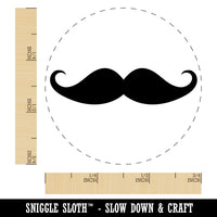 Handlebar Mustache Moustache Silhouette Self-Inking Rubber Stamp for Stamping Crafting Planners