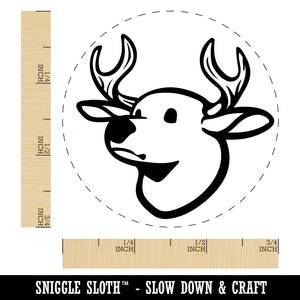 Deer Buck Head Self-Inking Rubber Stamp for Stamping Crafting Planners