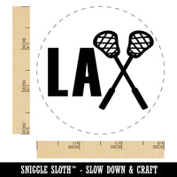 LAX Lacrosse Crossed Sticks Self-Inking Rubber Stamp for Stamping Crafting Planners