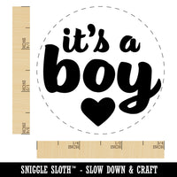 It's a Boy Baby Shower Party Self-Inking Rubber Stamp Ink Stamper for Stamping Crafting Planners