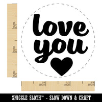 Love You with Heart Self-Inking Rubber Stamp Ink Stamper for Stamping Crafting Planners