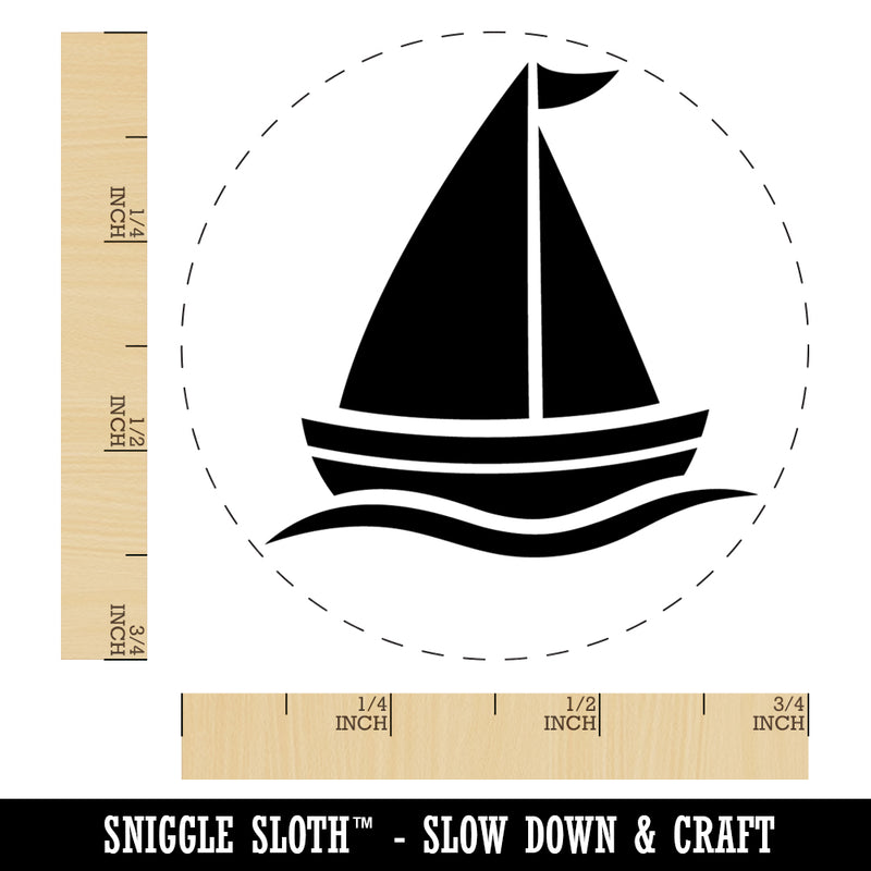 Sailing Sailboat Self-Inking Rubber Stamp Ink Stamper for Stamping Crafting Planners