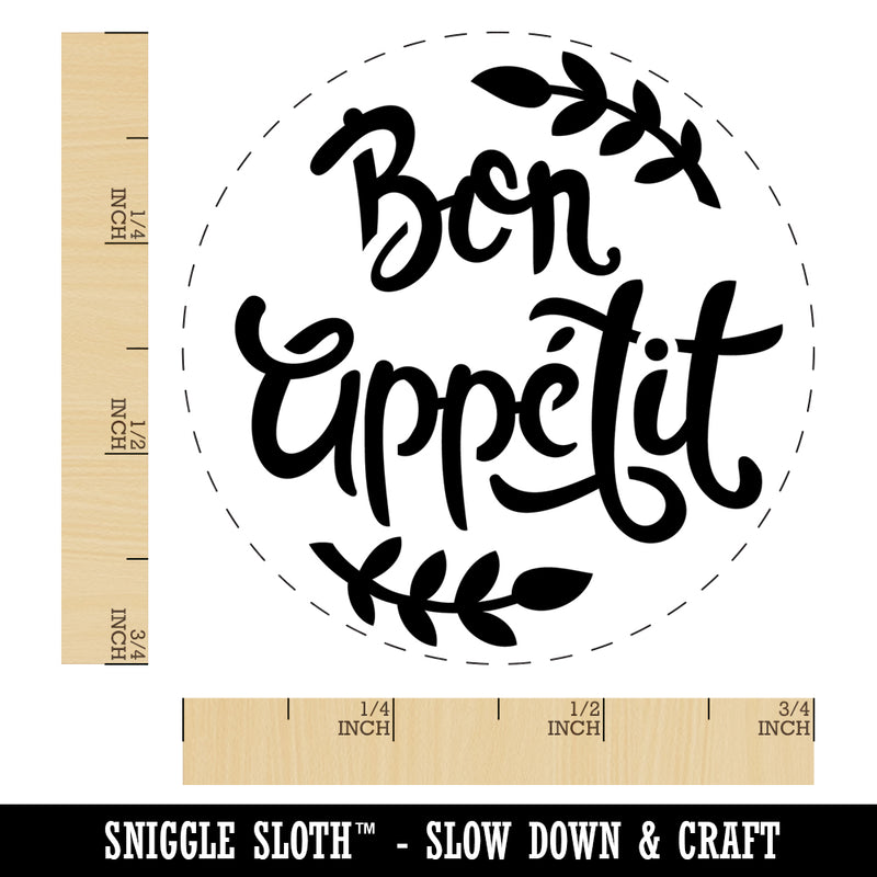 Bon Appetit Kitchen Self-Inking Rubber Stamp Ink Stamper for Stamping Crafting Planners