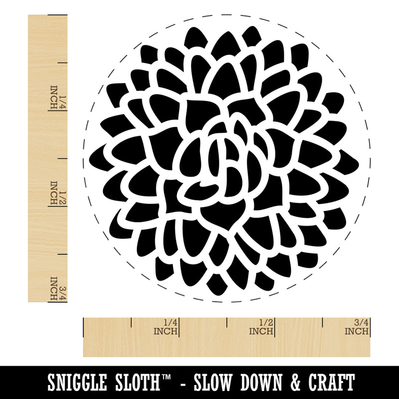 Beautiful Dahlia Flower Self-Inking Rubber Stamp Ink Stamper for Stamping Crafting Planners