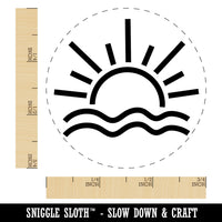 Sun and Waves Sunrise Sunset Self-Inking Rubber Stamp Ink Stamper for Stamping Crafting Planners