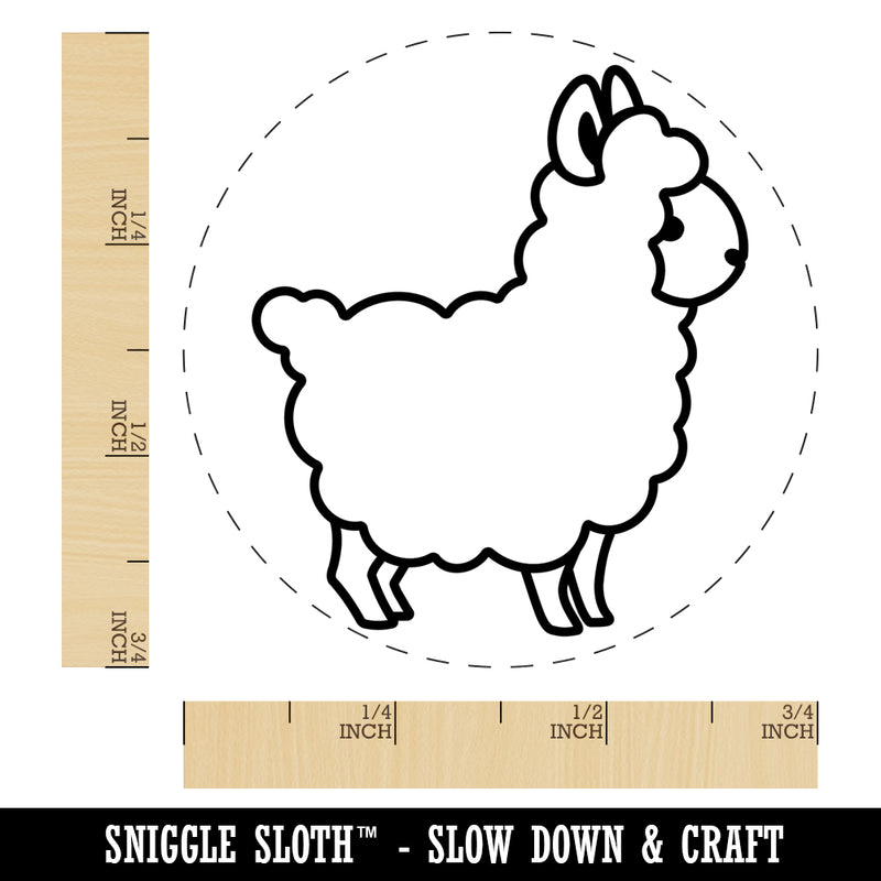 Llama Alpaca Chibi Self-Inking Rubber Stamp Ink Stamper for Stamping Crafting Planners