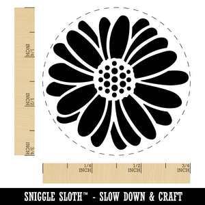 Single Daisy Flower Self-Inking Rubber Stamp Ink Stamper for Stamping Crafting Planners