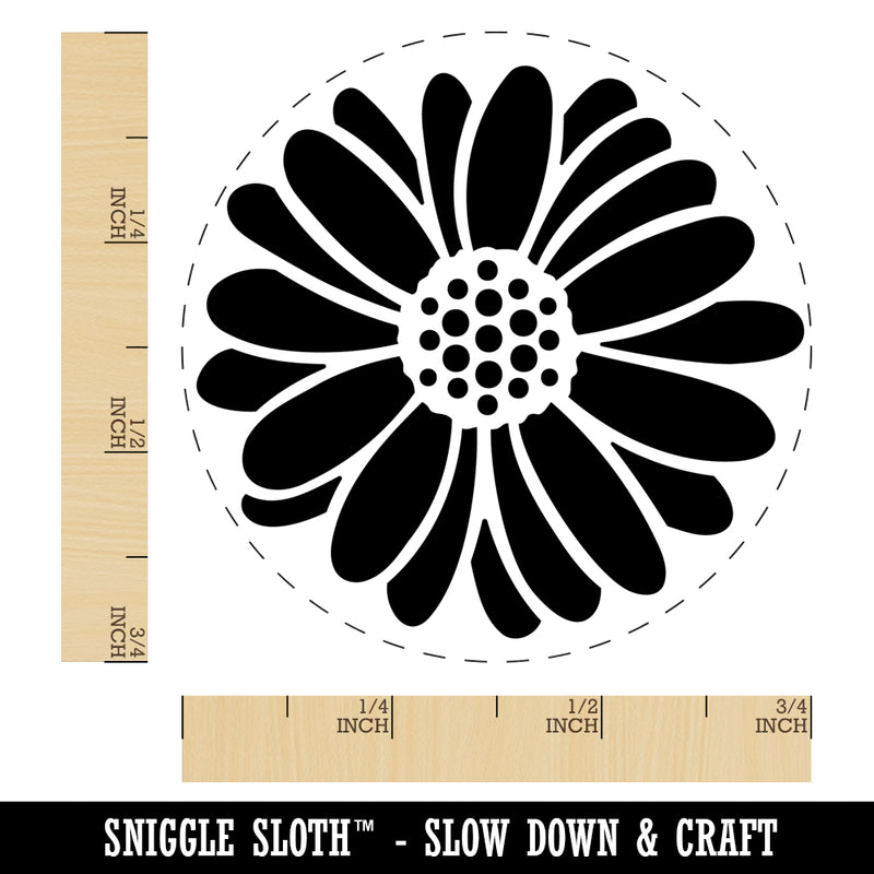 Single Daisy Flower Self-Inking Rubber Stamp Ink Stamper for Stamping Crafting Planners