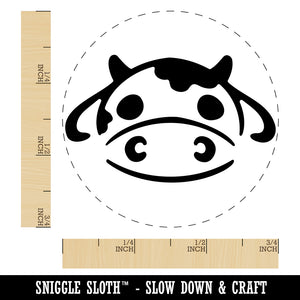 Kawaii Chibi Cow Head Face Milk Farm Animal Self-Inking Rubber Stamp Ink Stamper for Stamping Crafting Planners