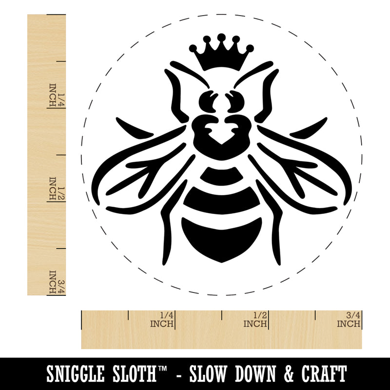 Queen Bee with Crown Honey Hive Self-Inking Rubber Stamp Ink Stamper for Stamping Crafting Planners