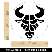 Angry Bull Cow Head with Horns Self-Inking Rubber Stamp Ink Stamper for Stamping Crafting Planners