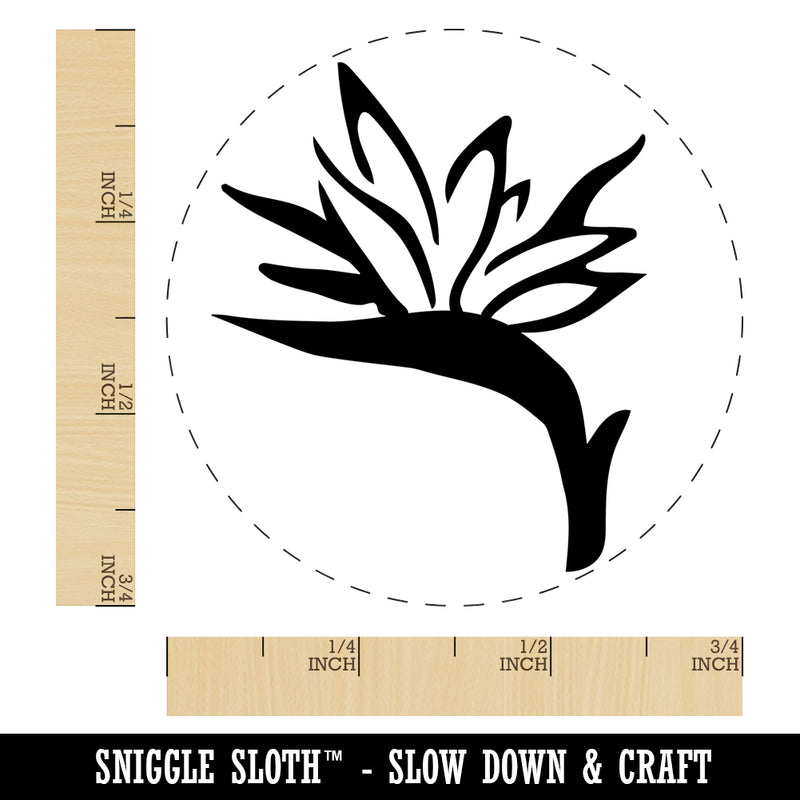 Bird of Paradise Tropical Flower Flora Self-Inking Rubber Stamp Ink Stamper for Stamping Crafting Planners