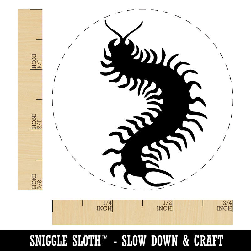 Creepy Crawley Centipede Bug Self-Inking Rubber Stamp Ink Stamper for Stamping Crafting Planners