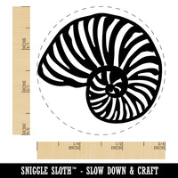 Nautilus Beach Sea Shell Self-Inking Rubber Stamp Ink Stamper for Stamping Crafting Planners