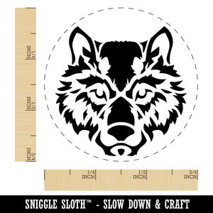 Wild Tribal Wolf Head Self-Inking Rubber Stamp Ink Stamper for Stamping Crafting Planners