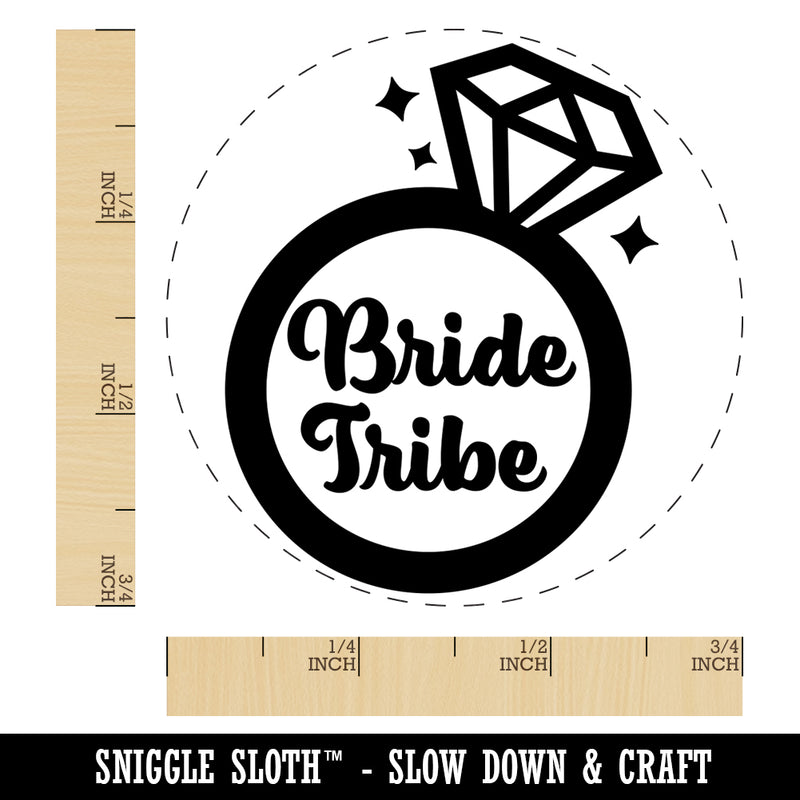 Bride Tribe Engagement Ring Wedding Self-Inking Rubber Stamp for Stamping Crafting Planners