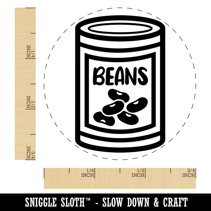 Can of Beans Self-Inking Rubber Stamp for Stamping Crafting Planners