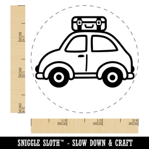 Cute Car with Suitcase Road Trip Travel Self-Inking Rubber Stamp for Stamping Crafting Planners