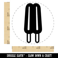 Double Ice Cream Bar Frozen Treat Popsicle Self-Inking Rubber Stamp for Stamping Crafting Planners