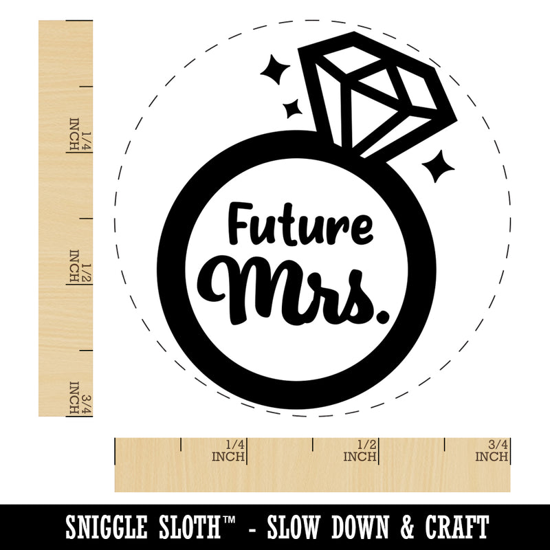 Future Mrs. Engagement Ring Wedding Self-Inking Rubber Stamp for Stamping Crafting Planners