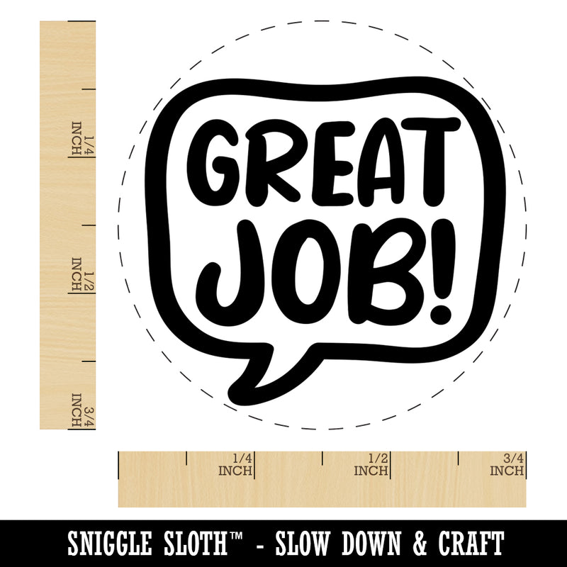 Great Job Talk Speech Bubble Teacher Self-Inking Rubber Stamp for Stamping Crafting Planners