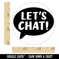 Let's Chat Talk Speech Bubble Teacher Self-Inking Rubber Stamp for Stamping Crafting Planners