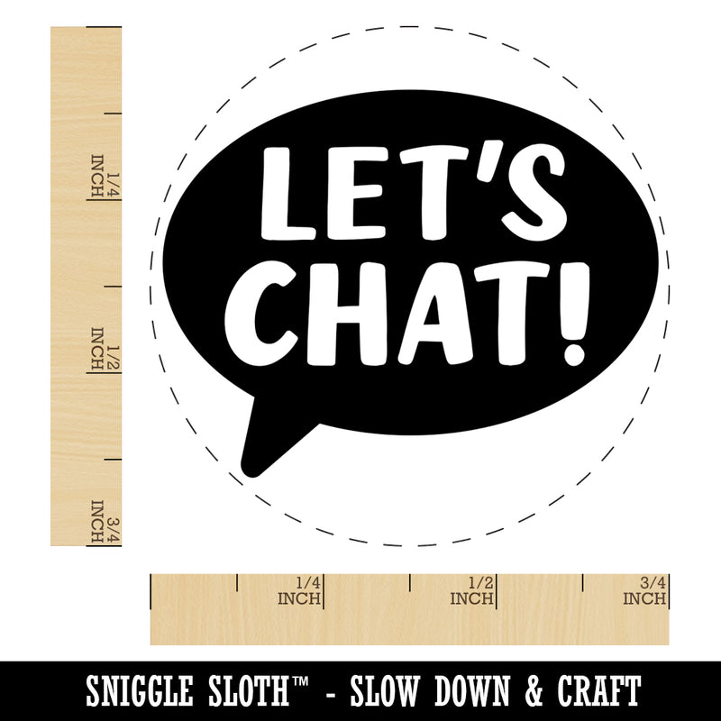 Let's Chat Talk Speech Bubble Teacher Self-Inking Rubber Stamp for Stamping Crafting Planners