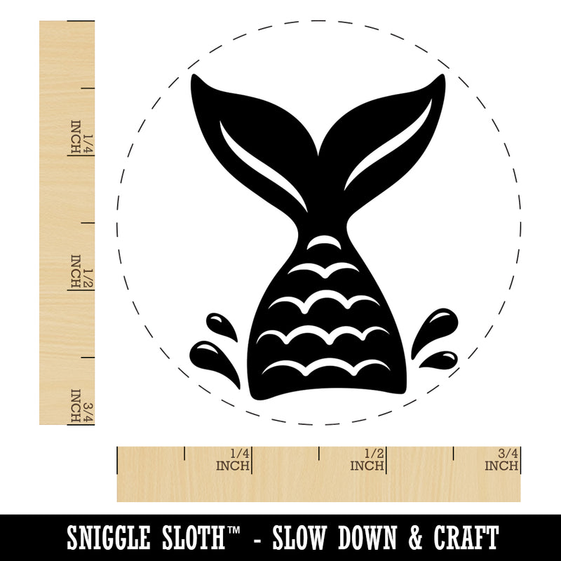 Mermaid Tail Self-Inking Rubber Stamp for Stamping Crafting Planners