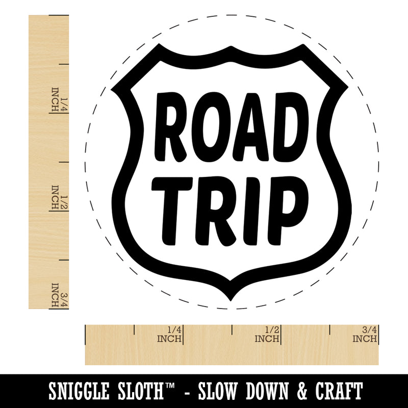 Road Trip Route Sign Travel Self-Inking Rubber Stamp for Stamping Crafting Planners