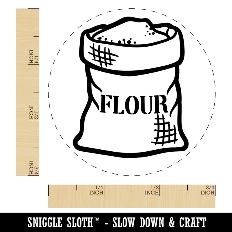 Bag of Flour Baking Self-Inking Rubber Stamp for Stamping Crafting Planners