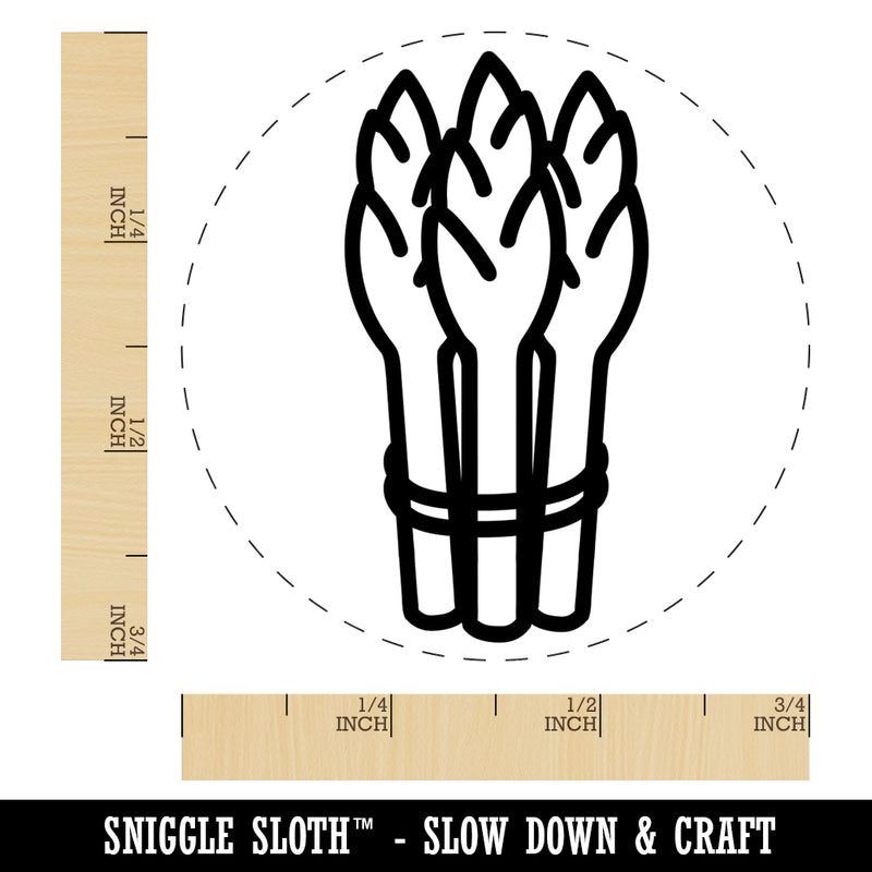 Bundle of Asparagus Vegetable Farm Garden Self-Inking Rubber Stamp for Stamping Crafting Planners