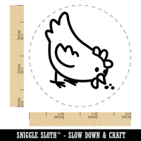 Cartoon Chicken Hen Pecking Ground Self-Inking Rubber Stamp for Stamping Crafting Planners