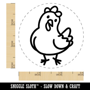 Cartoon Chicken Hen Tilting Head Self-Inking Rubber Stamp for Stamping Crafting Planners