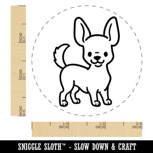 Chihuahua Standing Dog Self-Inking Rubber Stamp for Stamping Crafting Planners