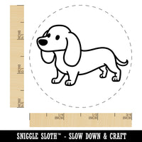 Dachshund Standing Wiener Dog Self-Inking Rubber Stamp for Stamping Crafting Planners