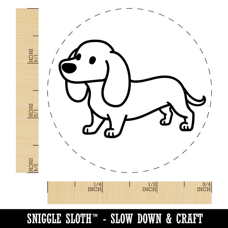 Dachshund Standing Wiener Dog Self-Inking Rubber Stamp for Stamping Crafting Planners