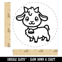 Darling Goat Farm Animal Self-Inking Rubber Stamp for Stamping Crafting Planners