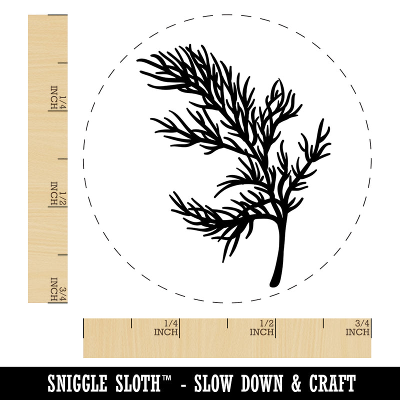 Dill Herb Plant Self-Inking Rubber Stamp for Stamping Crafting Planners